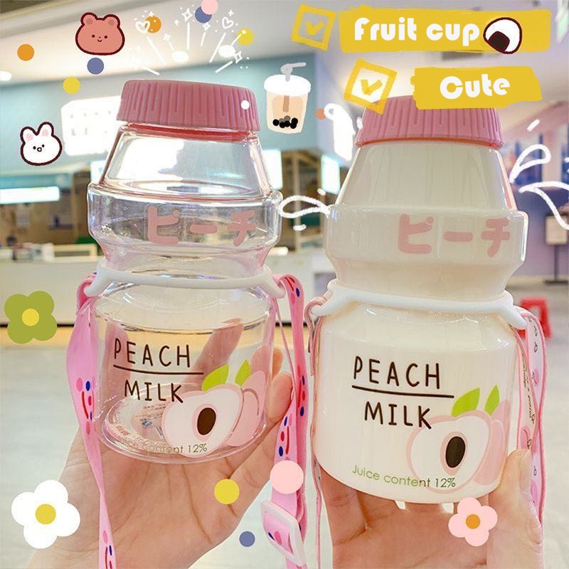 480Ml Fruit Plastic Water Fles Bpa Gratis Draagbare Lekvrije Reizen Drinkfles Voor Kinderen Meisje Anti vallen Water Cup