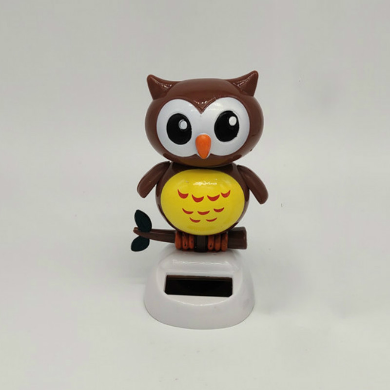 1Pcs Solar Powered Nette Eule Vögel Schütteln Kopf Auto Ornament Solar Spielzeug Klassische Schaukel Puppe Auto-Dashboard Zubehör Spielzeug: 6