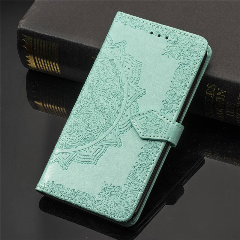 Case For Samsung Galaxy M21 Case Leather Wallet Flip Case Holster Phone Shell Case For Samsung M21 Case Funda Cover Capa Hoesje: Green