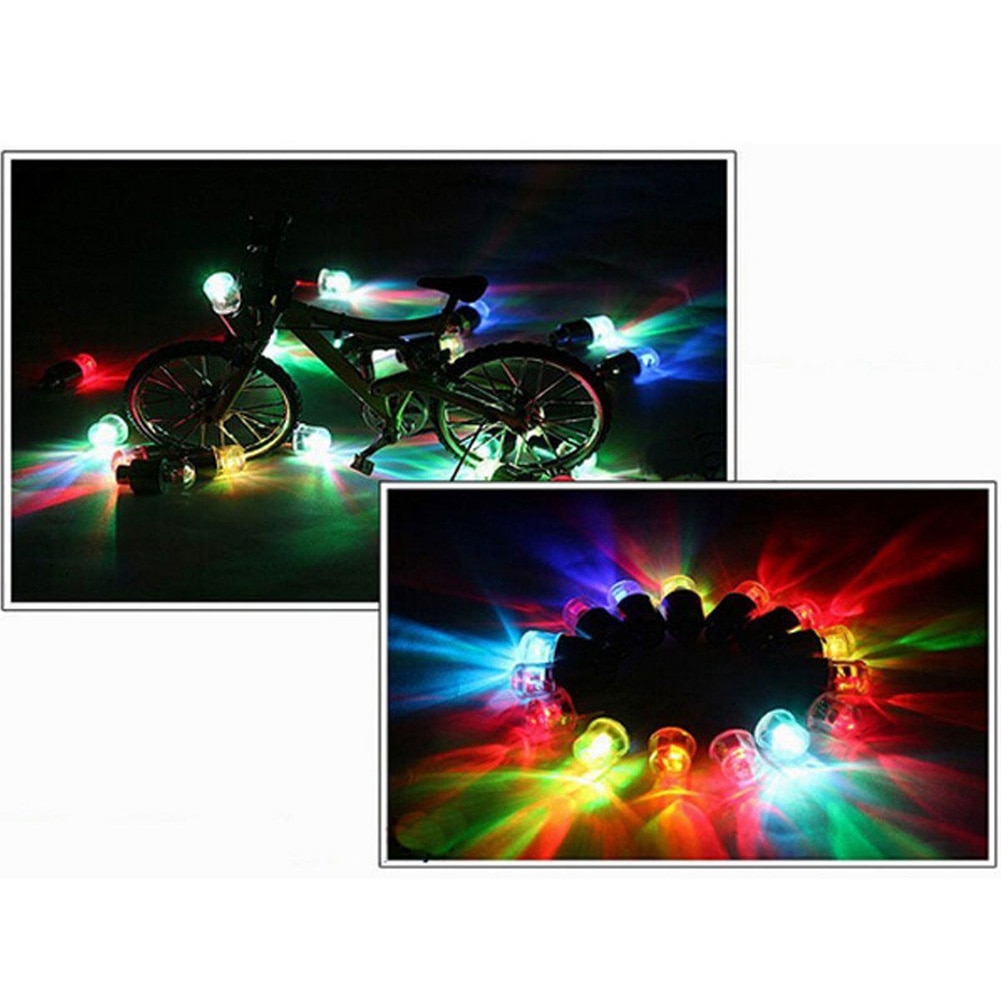 Cykel bil motorcykel hjul dæk dæk ventilhætte legering neon led lampe flash dæk hjul ventilhætte lys auto dæk tilbehør: 02