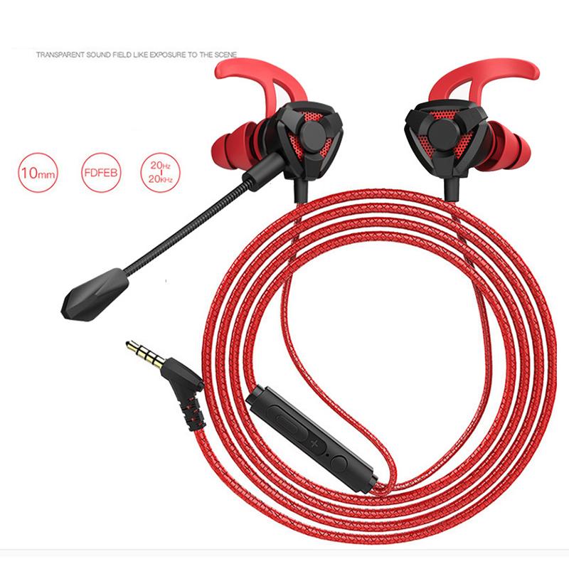 For PS4 Xbox One Nintendo Switch PUBG PC 3.5mm Wired Dynamic Gaming Earphones with Dual Mic Volume Control Gamer Headset Earbuds