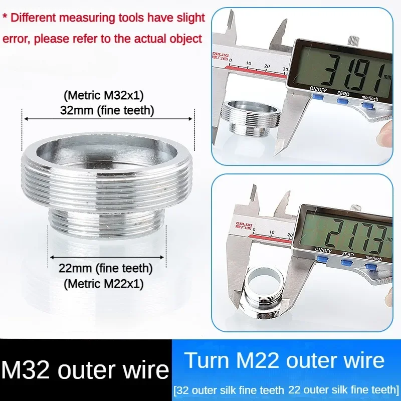 Kranadapter 24 omdreining 16 18 20 22 24 26 28 30 32mm innvendig og utvendig fintannet krankonverteringsgjengetilbehør: Grønn