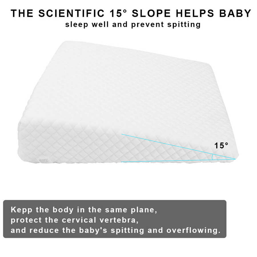 Sleep Positioner White Bassinet Baby Wedge Pillow Prevent Flat Head Anti Reflux Raised Colic Pillow Cushion Shaping Pillow