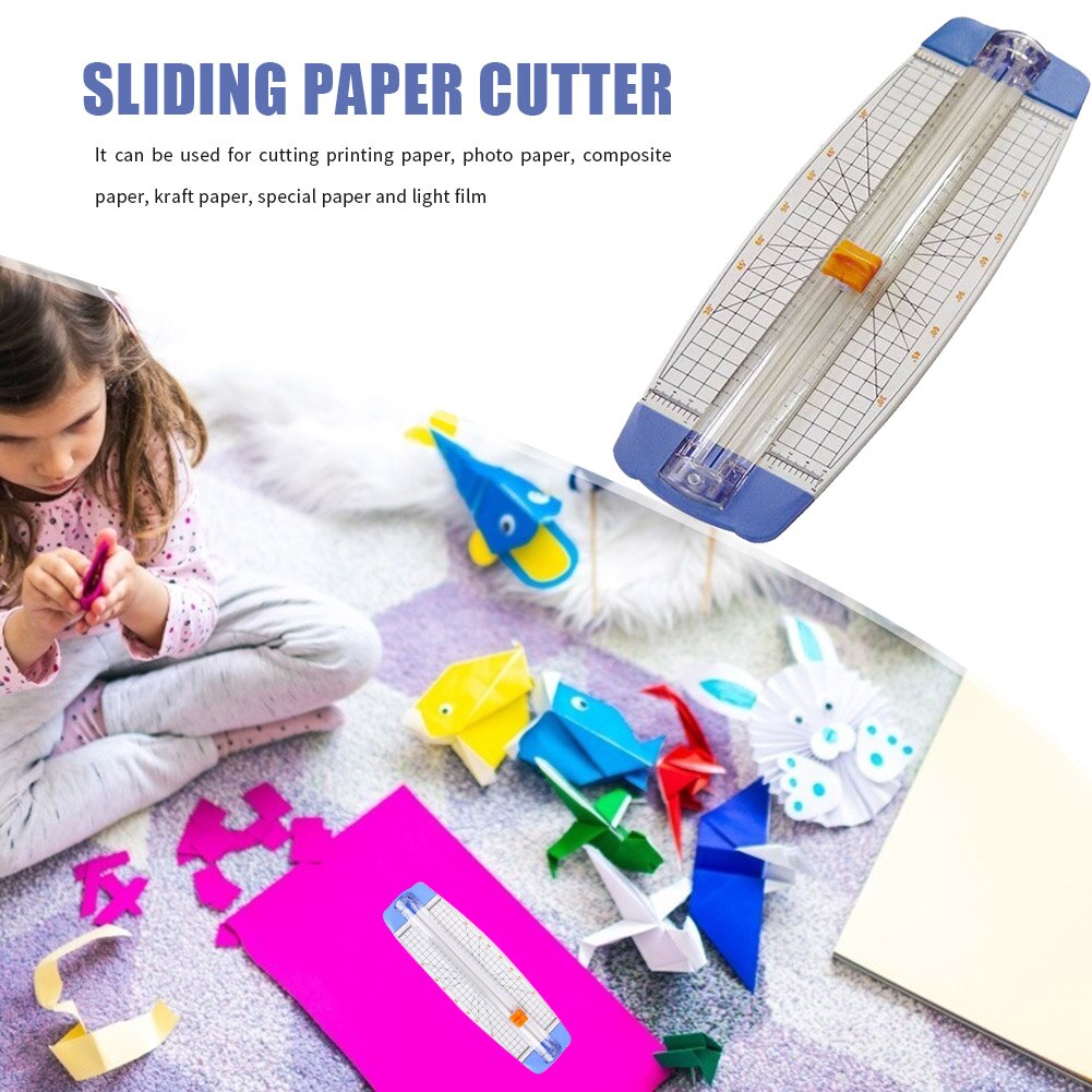 Snijden Mes Sliding Kleine Papiersnijder Foto Trimmers Kinderen Kleuterscholen Plakboek Cutter Vel Sterven Machine