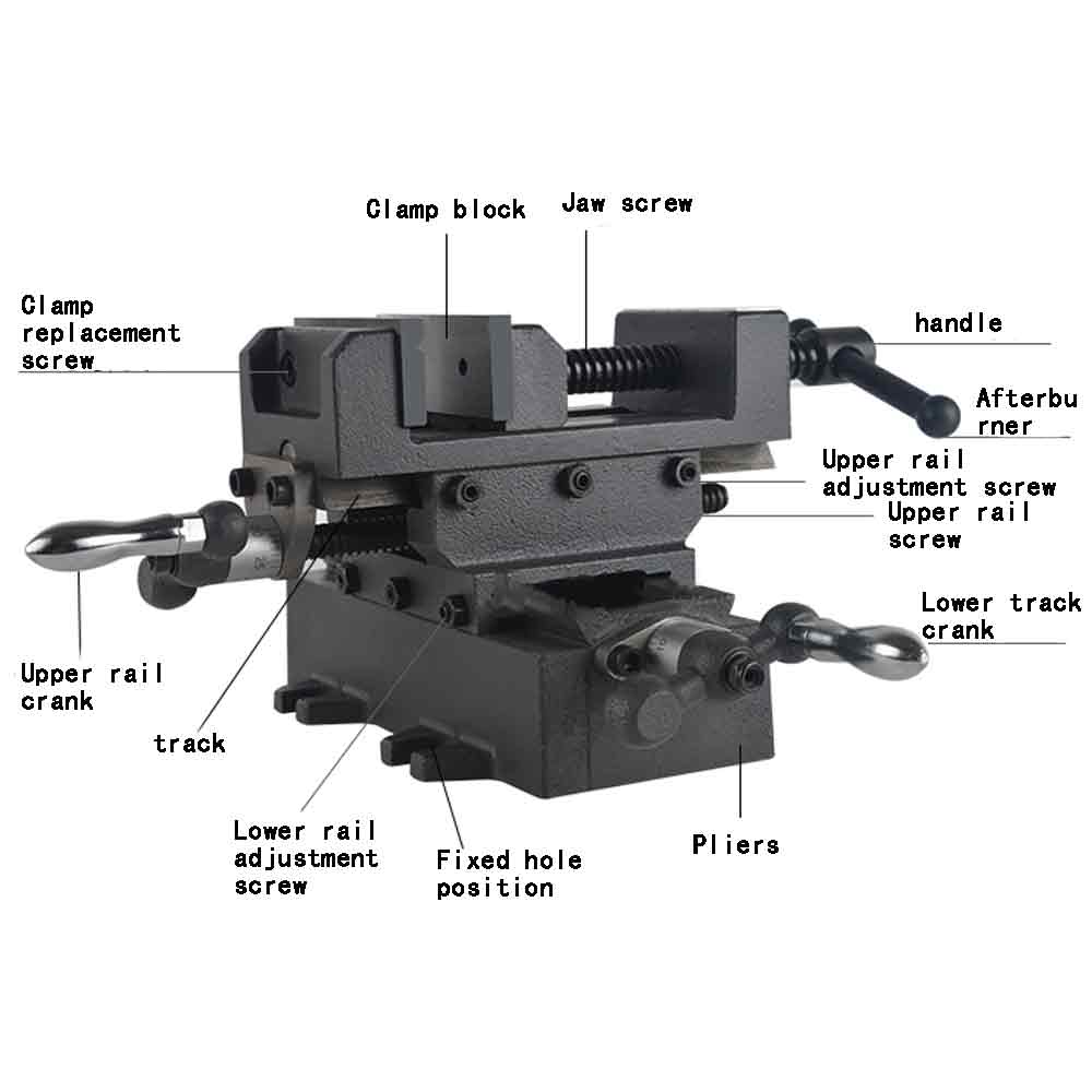 Cross vise, precision heavy mobile platform, vise, bench milling machine, cross bench clamp 3 inches.