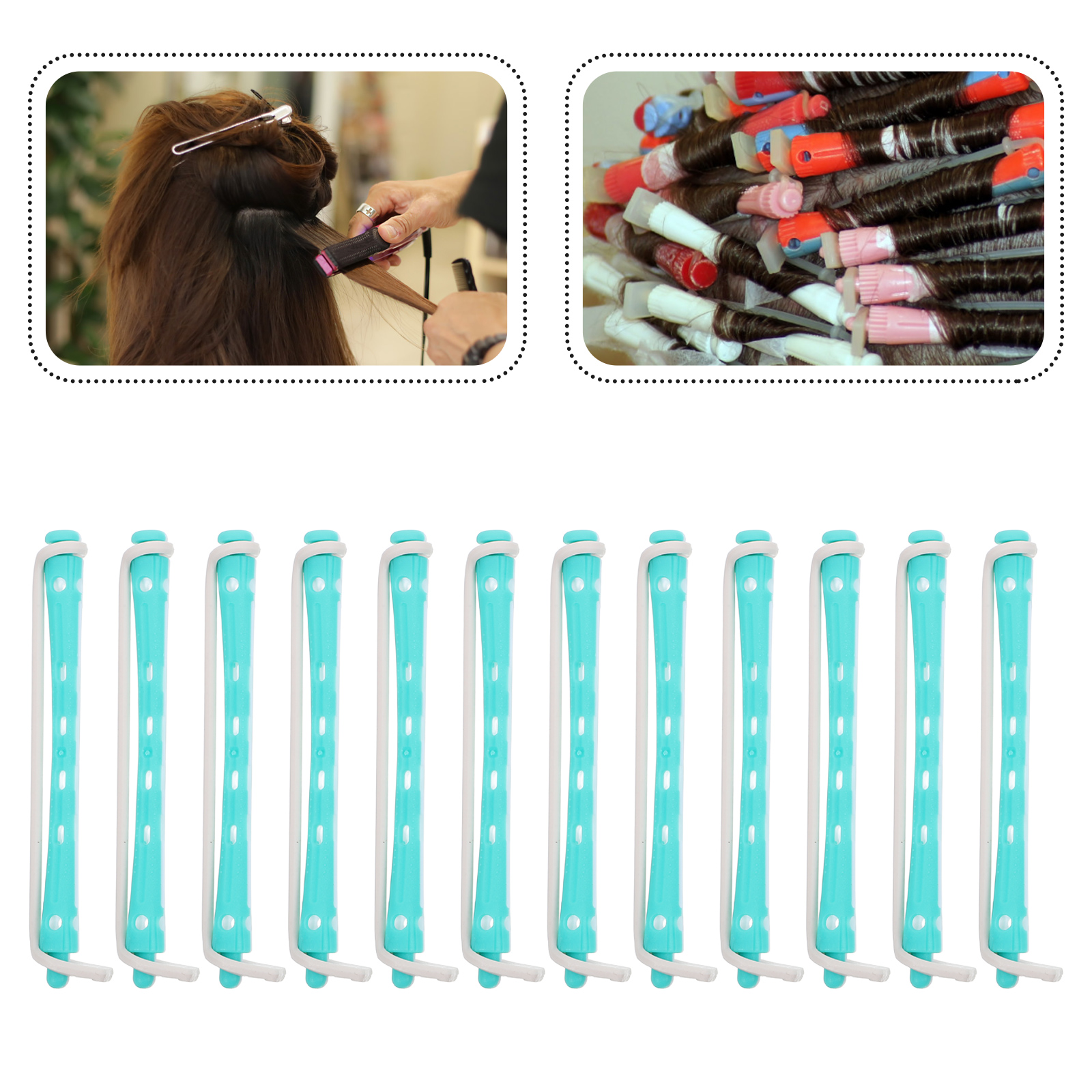 12pcs Perm Rods Hair Curlers For Hair Rollers Short Hair Styling Tools Curling Rods Hair Waving Rollers Perm Cylinders Hair