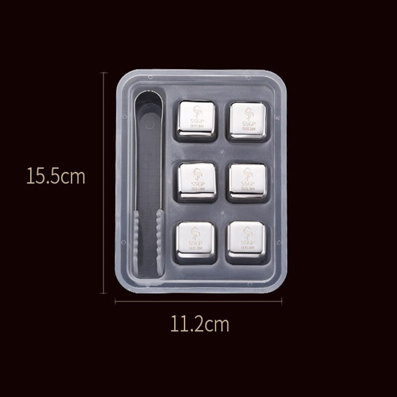 304 Stainless Steel Ice Cubes Metal Quick Frozen Wine Ice Grain Reusable Cold Beer Whiskey Red Wine Cooler Food Safety Ice Cube: Combination 3
