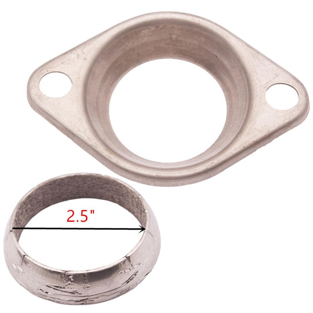 2.5 Inch JDM Header Collector Flange &amp; Donut Exhaust Gasket Header Stainless Steel For Civic Intergra Type R Catalytic Converter