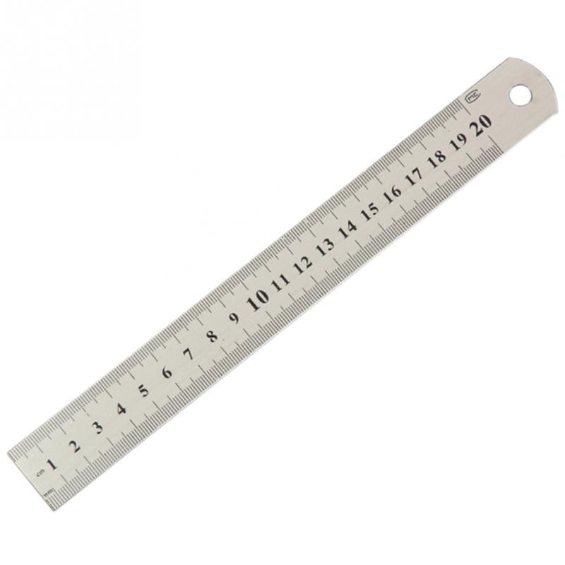 1Pc Stainless Steel Ruler Metric Rule Precision Double-Sided Ruler Measuring Stationery 15CM/20CM/30CM #0314: 2