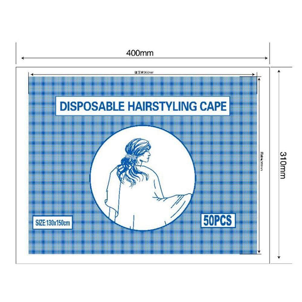 Disposable Cloth Shawl Transparent Waterproof PE Cloak Hair Dyeing Hair Cut Barber Shop Perm Dyeing Tool