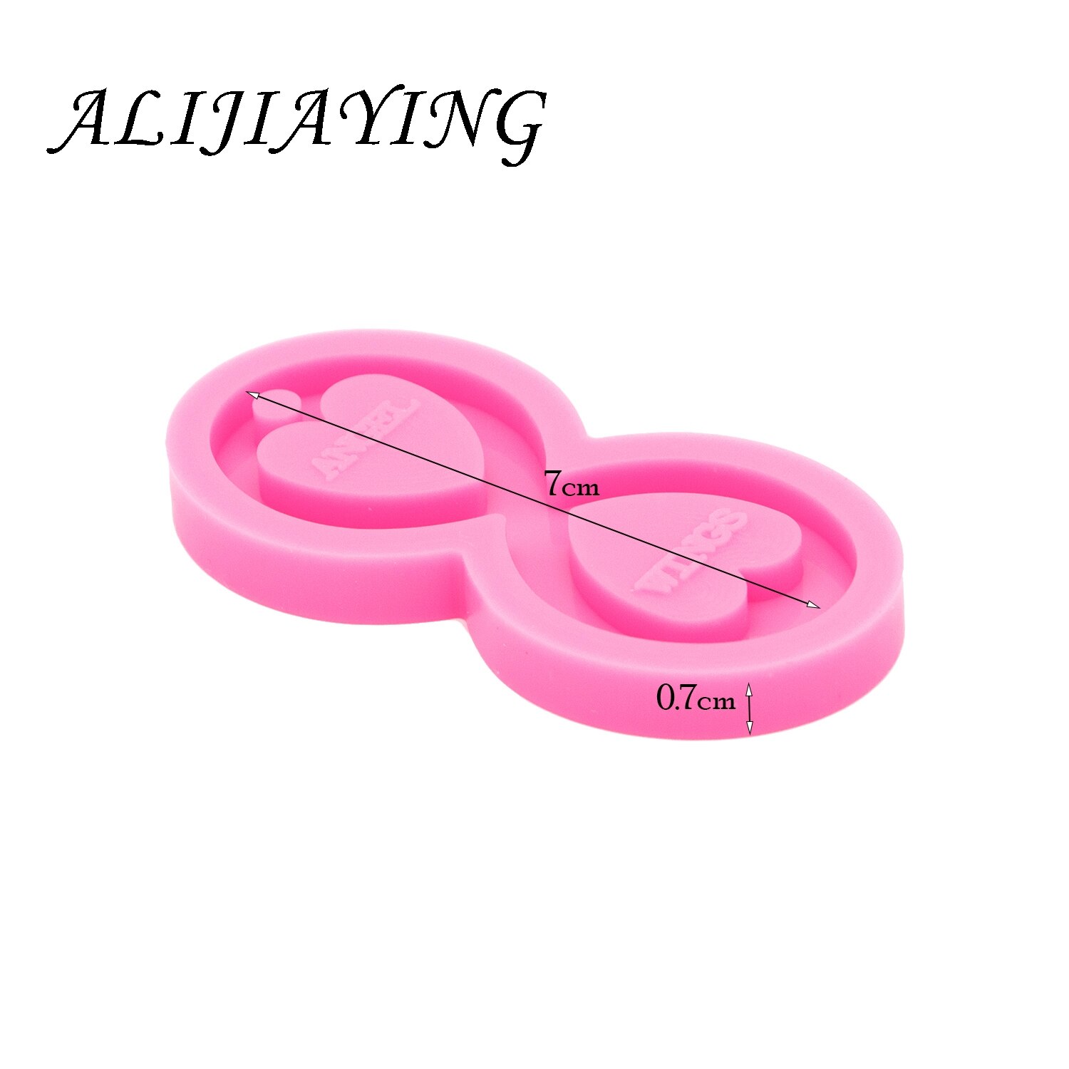 Harpiks epoxy nøglering form skinnende infinity hjerte og pote håndværk diy vedhæng til halskæde smykker silikone form  dy0397