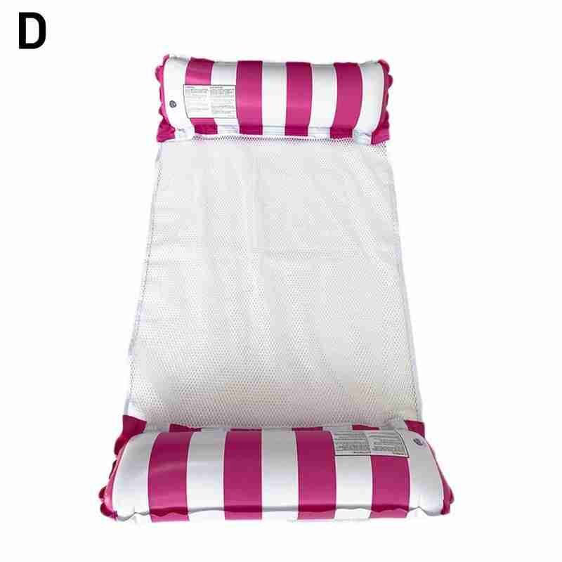 Cojín inflable plegable flotante para piscina, cojín de aire para deportes acuáticos, Verano: D
