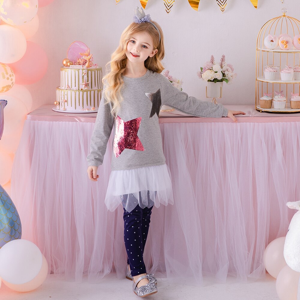 Vikita Meisjes Leggings Voor Kinderen Regenboog Print Casual Potlood Broek Peuters Tieners Skinny Broek Kinderen Broek 3-12 Jaar