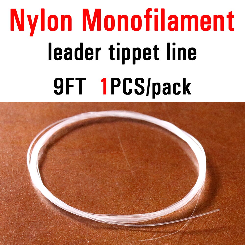 Icerio fluefiske nylon monofilament og fluorkarbon taper leder tippet line 9ft karpe fiske synke spissen flytende line 0x ~ 7x: Nylon monofilament / 7x