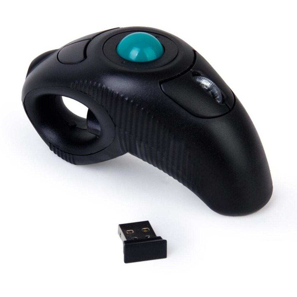 Wireless 2.4G Air Mouse Handheld Trackball Mouse Thumb-Controlled Handheld Trackball Mice Mouse: Default Title