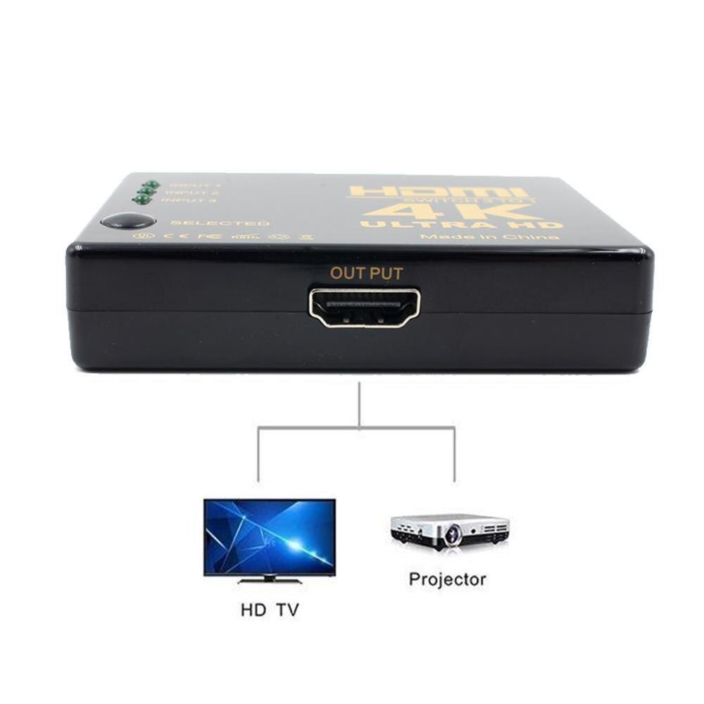 1080P 4K*2K HDMI Video Switch Switcher HDMI Splitter output PS4 3 HDTV For DVD Hub 1 PS3 Port input F2Y7