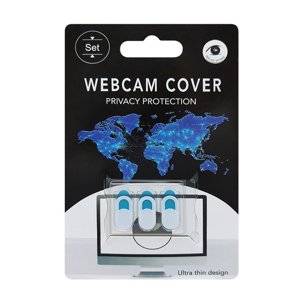 8 stuks computer lens cover universele antispy camera cover elliptische camera occlusie stickers camera privacy cover: Wit 3 stuks