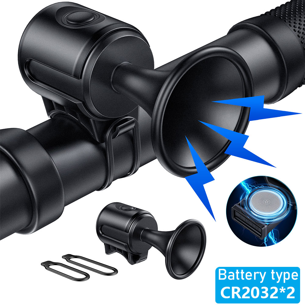 Elektrische fietshoorn Fietsbel 125DB Luide fietshoorn USB oplaadbare fietsbel voor volwassenen en kinderen Waterdicht: WIT