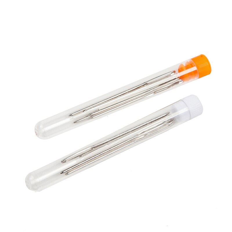 Aguja de costura de cuero para bordado de acero inoxidable, punto de cruz, hilo de tejer, accesorios de costura, herramientas de artesanías para manualidades, 9 Uds.