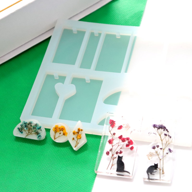 DIY Hanger Sieraden Casting Mallen, Siliconen Hars Sieraden Mallen Set DIY Maken Tool Crafting Hanger Oorbellen