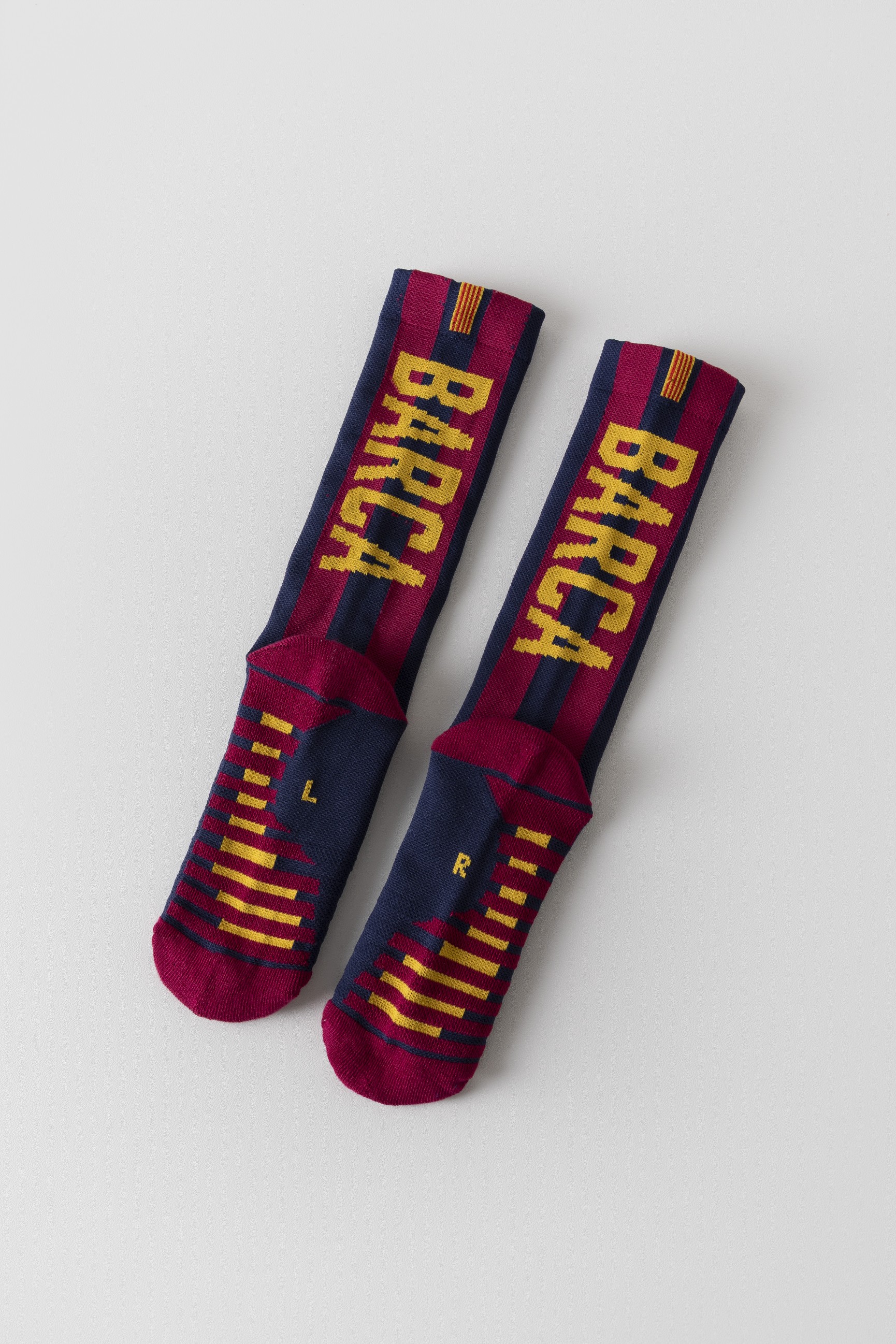 1 par -5 par, herrfotbollsstrumpor med halkfri och slitstark mellansula, sportstrumpor, basketstrumpor: Röd