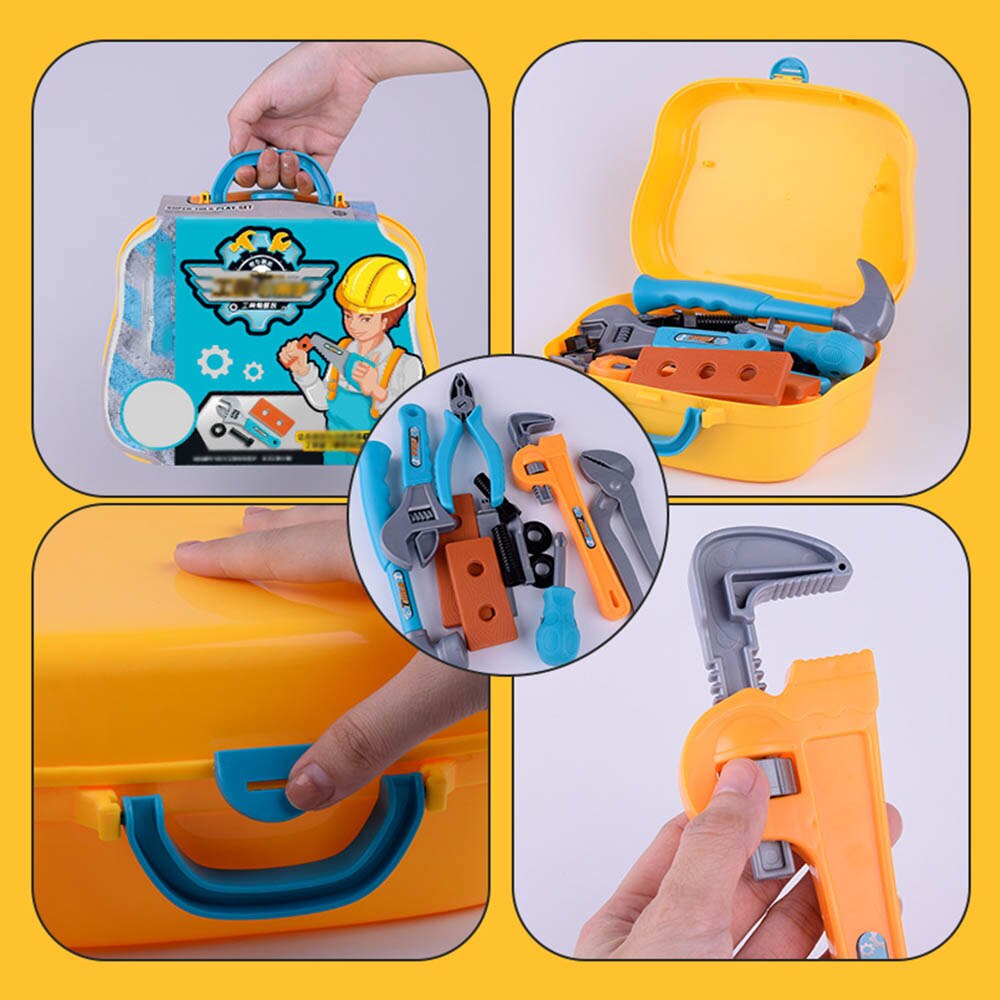 14 Pcs/19 Pcs Children Pretend Play Anti-stress Toys Kids Workbench Repairing Tool Toy Kit In Stock