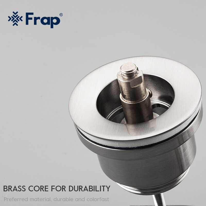 Frap Bathtub Drain Basin Sink Tap Drain Bath Overflow Hole Push Button Pop up Clack Waste Plug Kitchen Sinks Drains F62