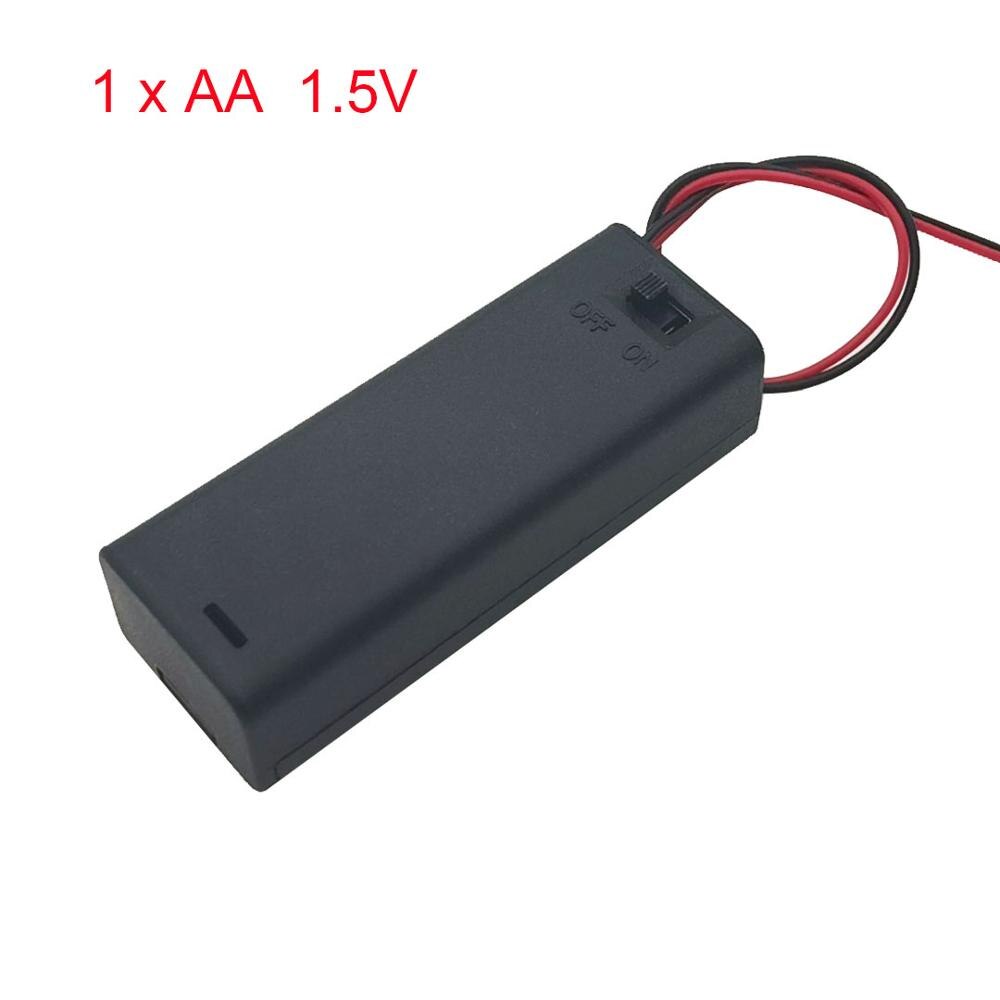 1/2/3/4 fessura di Cassa di Batteria AA 1.5V/3V/4.5V/6V AA batteria titolare scatola Caso di Immagazzinaggio con Interruttore: 1 AA