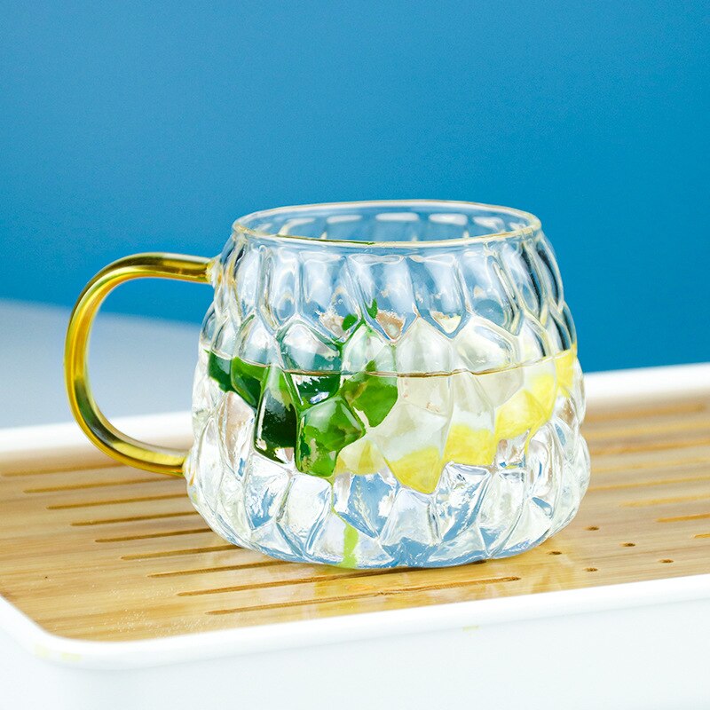 Nordic cold water kettle explosion proof high temperature resistant large capacity glass pot household juice pot: 500ml yellow put)