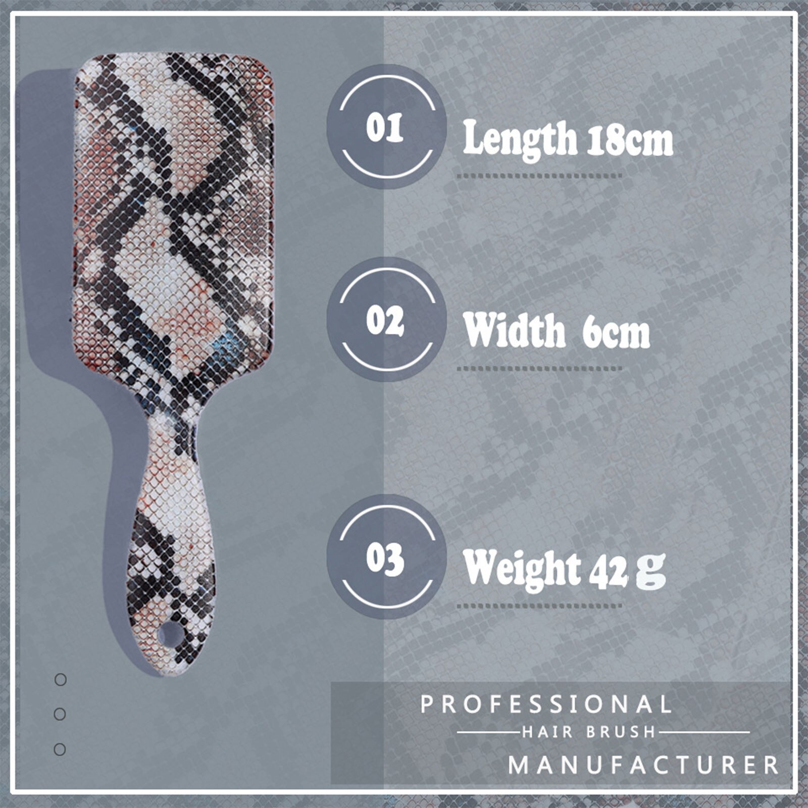 Cepillo de pelo con estampado de animales de dibujos animados, peine de cojín de aire antiestático, cepillo de masaje para cabello grueso y rizado, mojado y seco