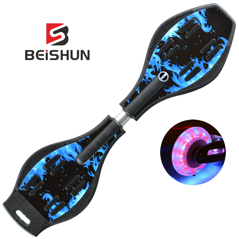 Adult Children's Two-wheeled Skateboard Beginners Flashing Vitality Board Two-wheeled Scooter: Dragon board-10