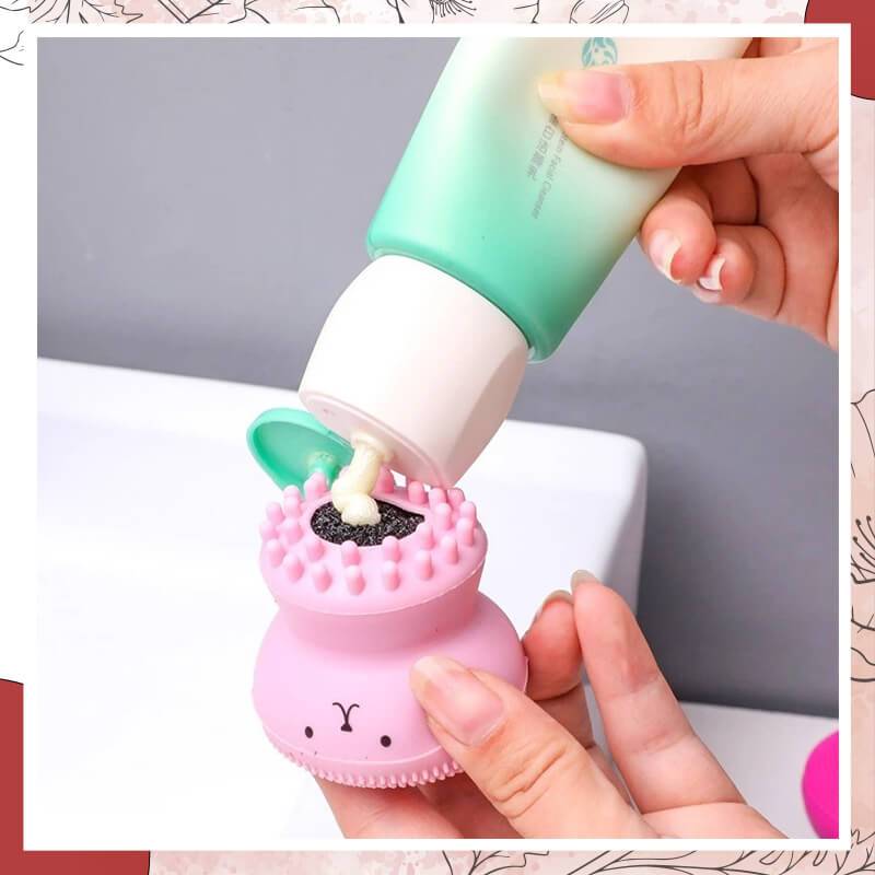 Cepillo de limpieza Facial de silicona, limpiador Facial con forma de pulpo, exfoliante, cepillo de lavado