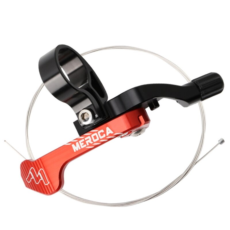 UpDown Mountain Bike Dropper Seatpost Remote Controller Adjustable Handle High-strength Aluminum Frame Bike Repair Parts: Red