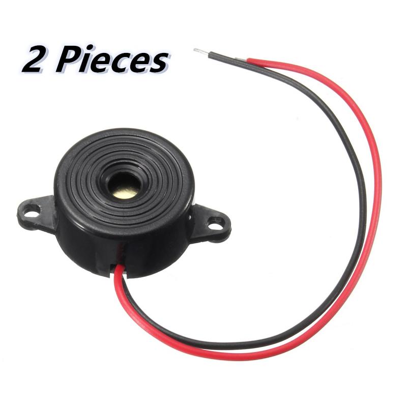 Auto 95DB Emergency Alarm Auto Luidsprekers Dc 3-24V 5V 1Car 12V Piep Piezo Elektronische zoemer Alarm 95DB Continu Geluid Pieper: 2 Pieces
