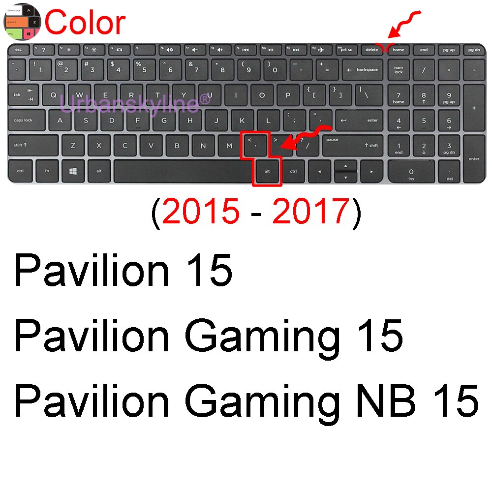 for HP Pavilion 15 Keyboard Cover 15-AB 15-AU 15-CB 15-CC 15-CD 15-Ck 15-CX Silicone Laptop Protector Skin Case TPU Accessories: Color 2015-2017