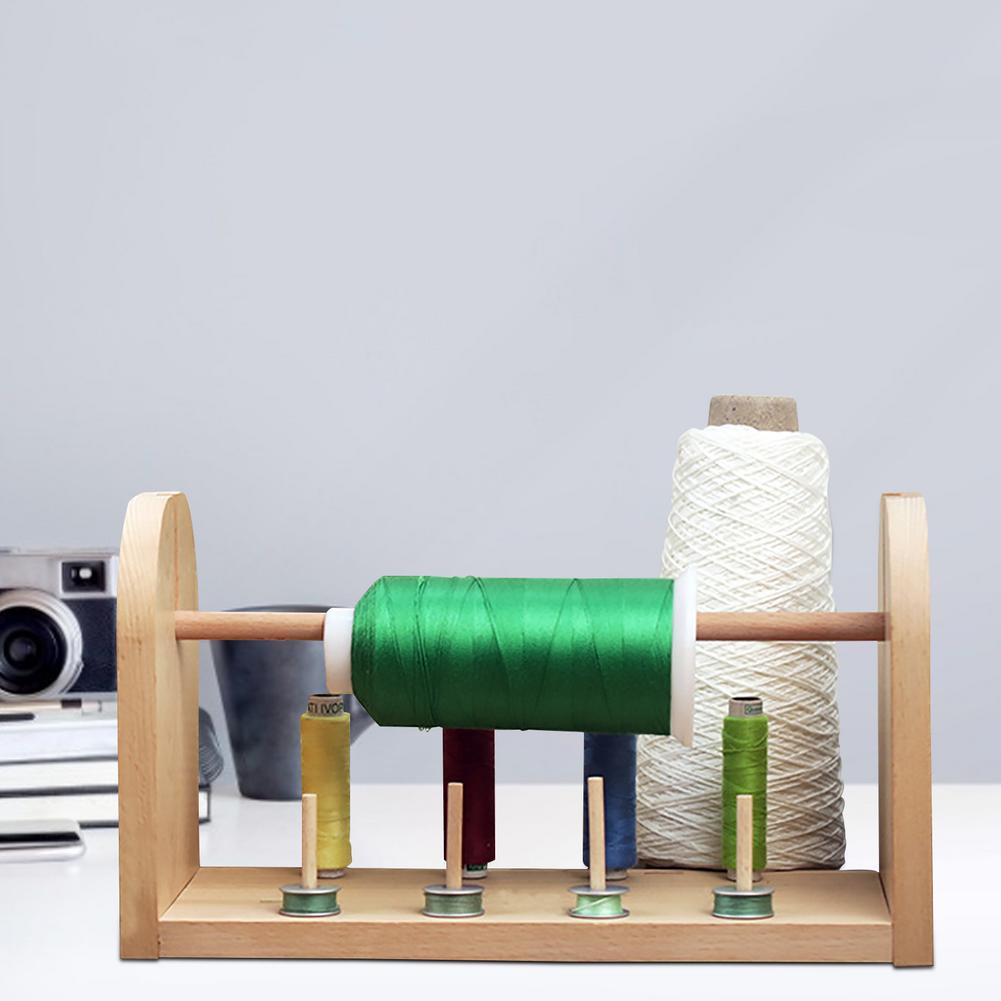 8-Spool Thread Rack Wooden Spools Holder Thread Organizer For Embroidery Sewing Quilting Household DIY Cloth Jewelry Making Ac