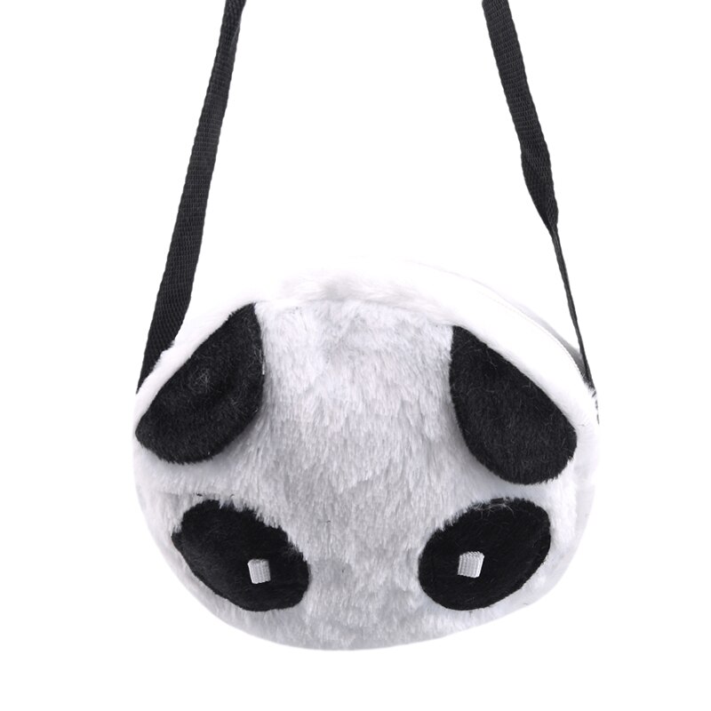 SchöNe freundlicher Geldbörse Karikatur Plüsch Bote Taschen Niedlichen Ebene Panda Flauschigen Baby Kind Kindergarten Kreuz-körper Tasche