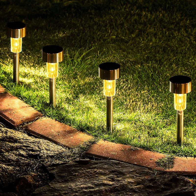 10- pakning solcelledrevne utendørslys hagelykter solcelledrevet lampe vanntett landskapsbelysning gangsti hage plen hagedekorasjon