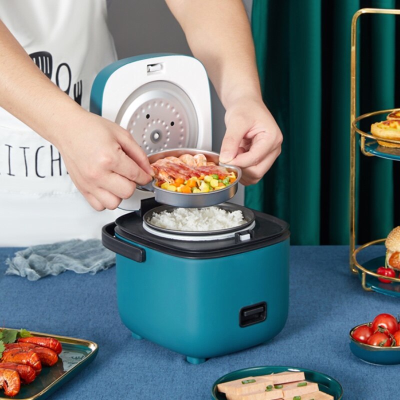 1.2l mini riskokare 1-2 person intelligent automatisk hushållskök spis hem kök riskokare bärbar matvärmare