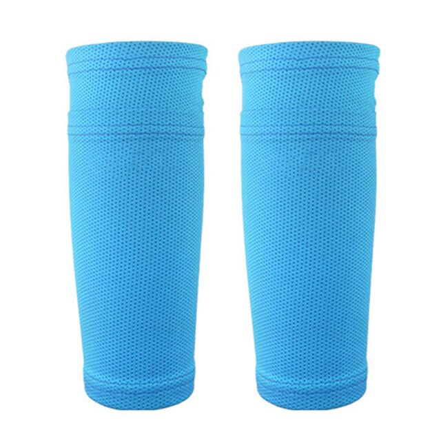 Leg wrap Shin Guard Breathable Shin Pad Fixed leg plate Soccer Protective: Blue / L