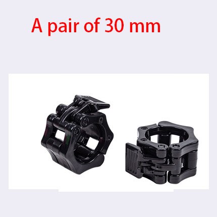 1 par de collares de bloqueo giratorio para barra de pesas, Clips para mancuernas, abrazadera para barra de levantamiento de pesas, gimnasio, Fitness, culturismo, color negro, 30mm, 25mm: black30MM