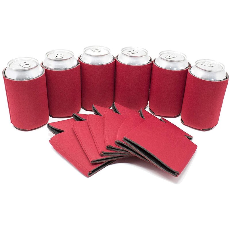 Blank Beer Can Coolers, Plain Bulk Collapsible Soda Cover Coolies, Funny HTV Party Favors: Default Title