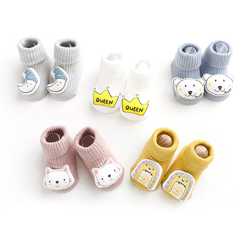 Imcute Nuovi Capretti Caldo Calzini E Calzettoni Disossate Allentato Bocca Del Bambino Tubo Calzini E Calzettoni Bambola Del Fumetto di Erogazione Non-scarpe antiscivolo Bambino Del Bambino Calzini E Calzettoni 0-3 anni