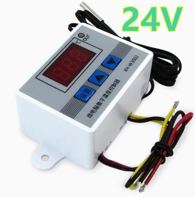 XH-W3002 Temperature Controller 220V 12V 24V LED Digital Control Thermostat Microcomputer Switch Thermoregulator Sensor 30% Off: B 24V