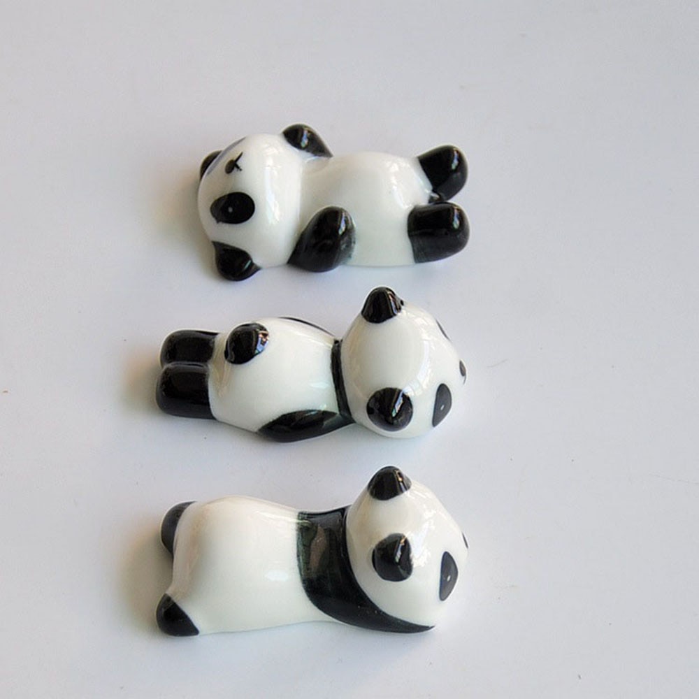 Sød tegneserie panda keramiske spisepinde holder spisepinde holder stand praktisk køkken service