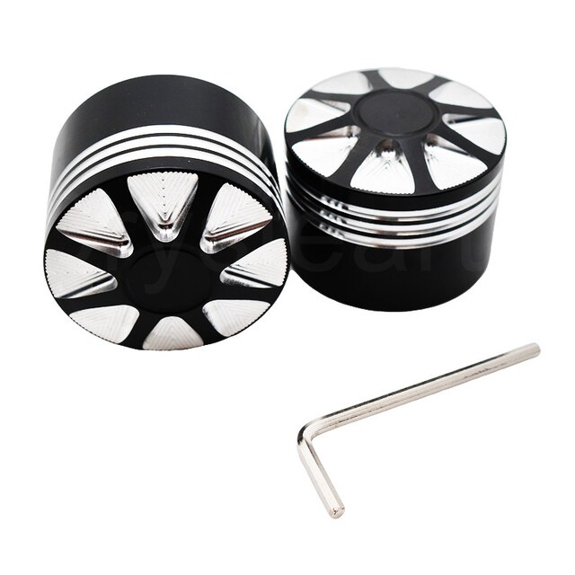 1 Pair Motorcycle Front Axle Nut Cover Cap Bolt For Harley Dyna Fat Bob Touring Electra Glide Road Glide Sportster Iron 883 1200: B