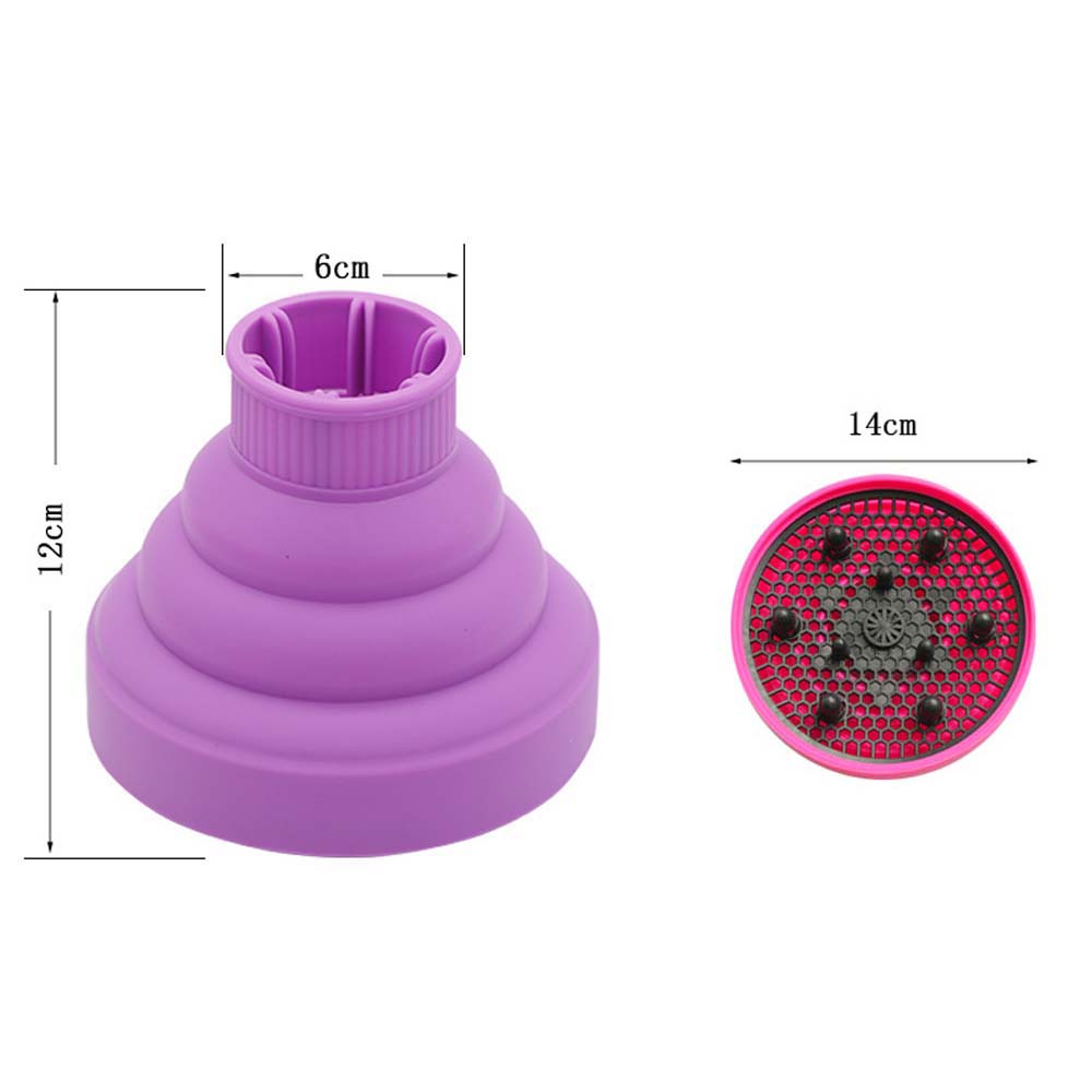 Profession Blow Dryer Diffuser Attachment for Natural Thick Hair Collapsible Hair Blower Diffuser Styling Hairdressing Tool: Rose Red