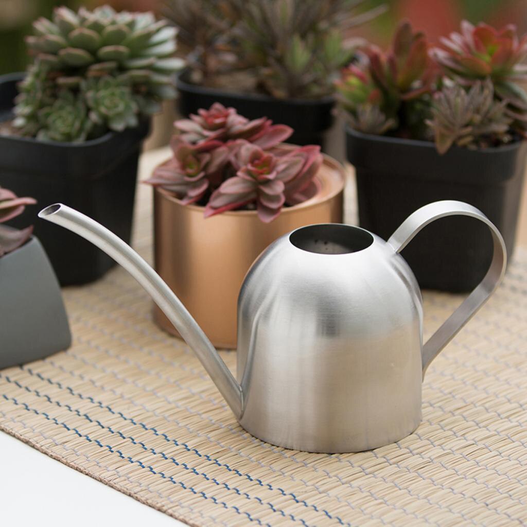 500ml Long Mouth Stainless Steel Watering Flower Kettle For Gardening Pot Or Indoor Succulents Plant Flower Watering Can