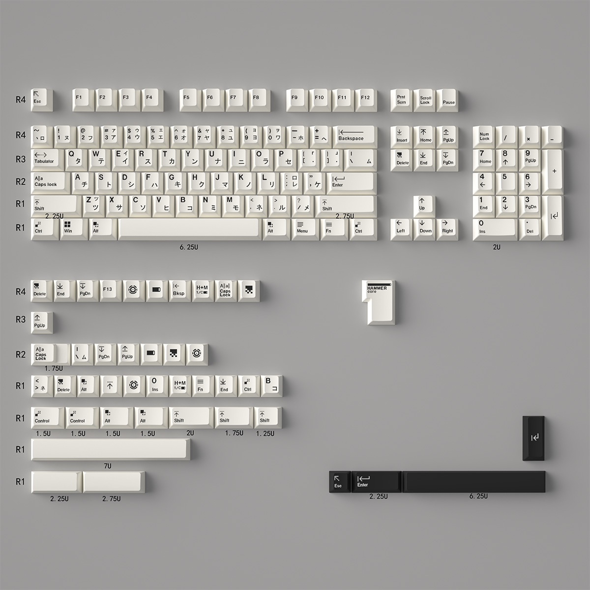 GMK Sushi TaiChi grand ensemble DYE-SUB PBT Keycap personnalité personnalisée japonaise profil cerise Keycaps pour clavier mécanique 61/64: Corail Rose