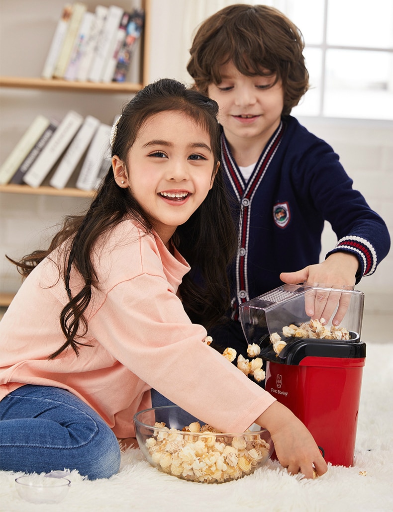 Rose lapin pop-corn fabricant automatique ménage Mini Machine pop-corn fabricant antiadhésif Linner Commercial pop-corn Machine 1100W 220V